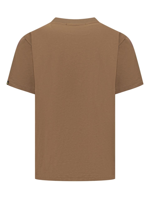 배로우 FW24 BARROW T-shirts F4BWUATH061 BW028 TOBACCO BROWN