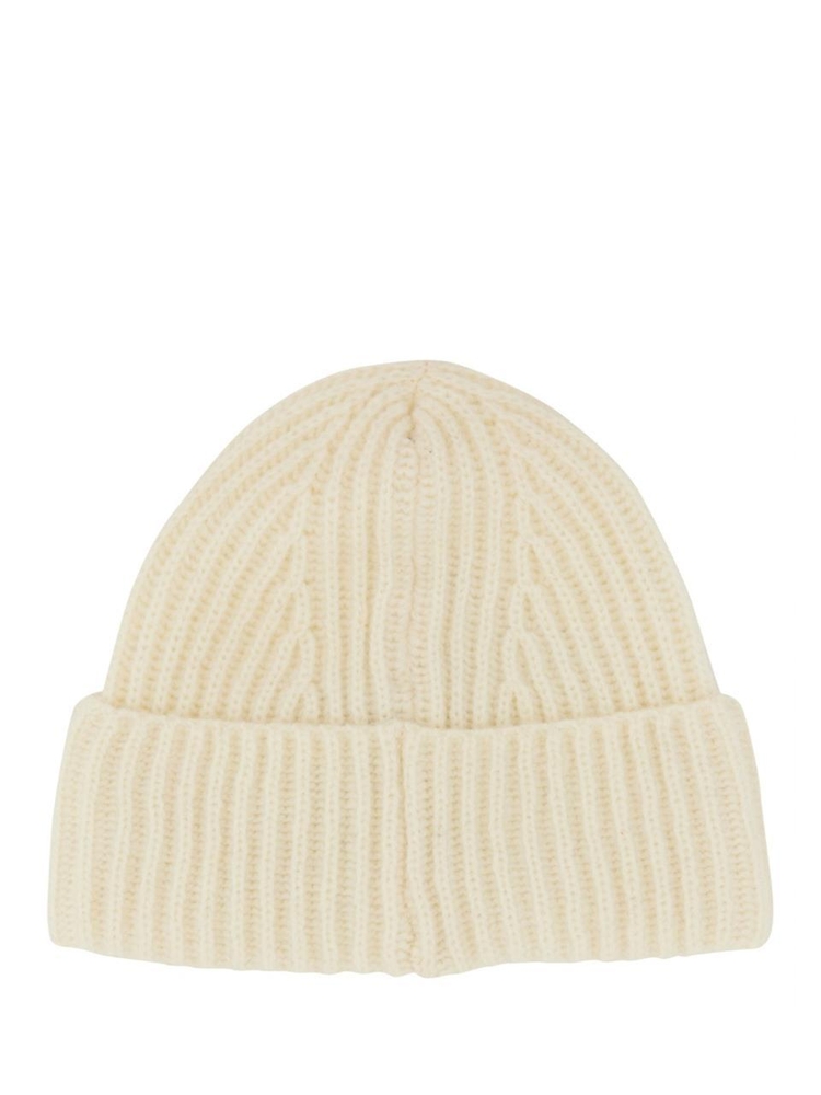 바라쿠타 FW24 BEANIE HAT WITH LOGO PATCH BRACC0118_UF0509817 WHITE