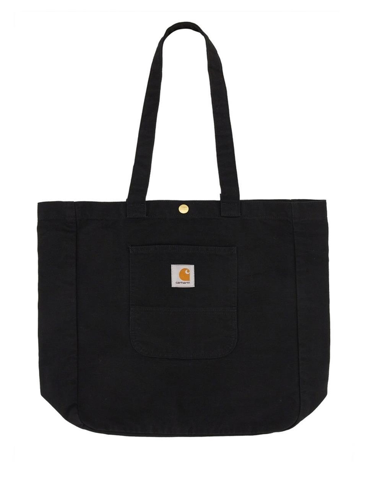 칼하트 FW24 TOTE BAG WITH LOGO I031403_89.02 BLACK