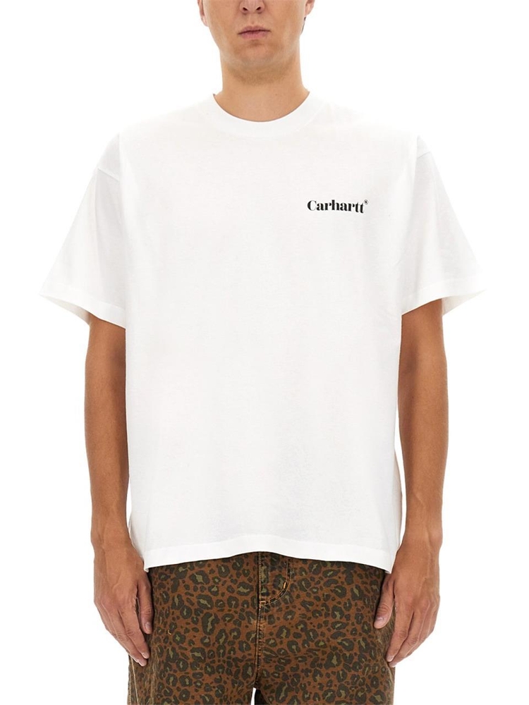 칼하트 FW24 T-SHIRT DUCK I033967_02.XX WHITE