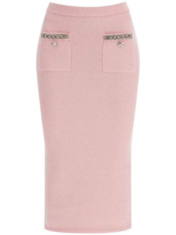  FW24 knitted midi skirt in seven AW24 079MSK P PINK