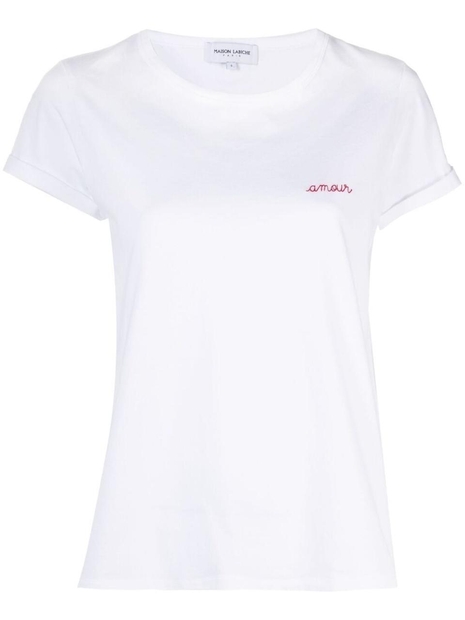 메종라비쉬 FW24 MAISON LABICHE T-shirts and Polos White KWTAMOURWHITE White