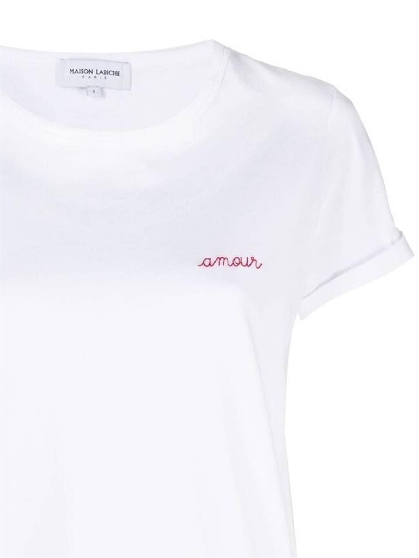 메종라비쉬 FW24 MAISON LABICHE T-shirts and Polos White KWTAMOURWHITE White