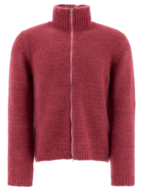 아워레가시 FW24 Float Funnel zipped sweater M4243FUUNCUT RUBY SOFTEST MOHAIR SILK Bordeaux