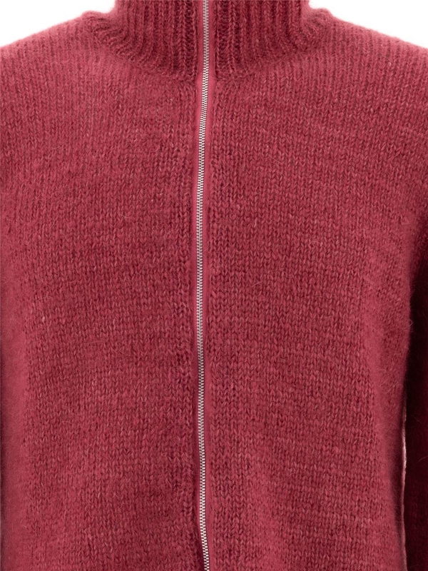 아워레가시 FW24 Float Funnel zipped sweater M4243FUUNCUT RUBY SOFTEST MOHAIR SILK Bordeaux