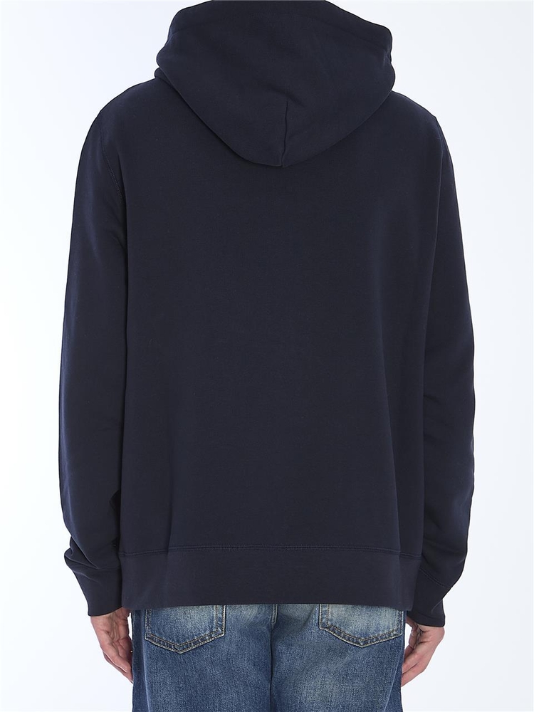 몽클레르 FW24 Zip-up hoodie in cotton 8G00084_809KX_77B BLUE