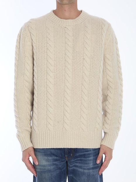 몽클레르 FW24 Wool and cashmere jumper 9C00015_M4281_215 CREAM