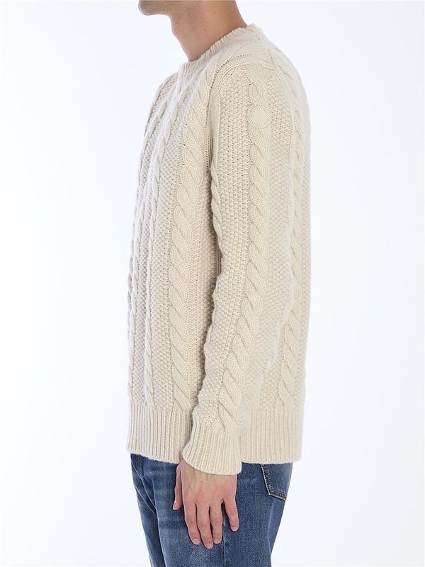 몽클레르 FW24 Wool and cashmere jumper 9C00015_M4281_215 CREAM