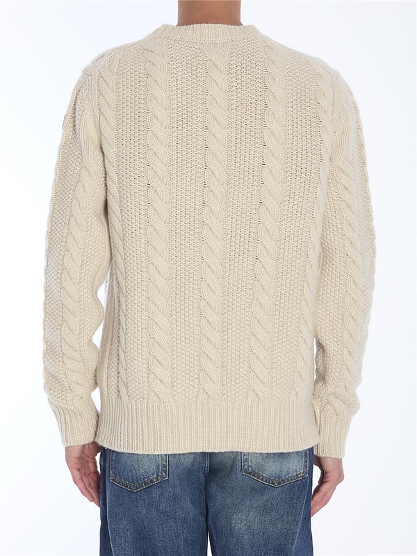 몽클레르 FW24 Wool and cashmere jumper 9C00015_M4281_215 CREAM