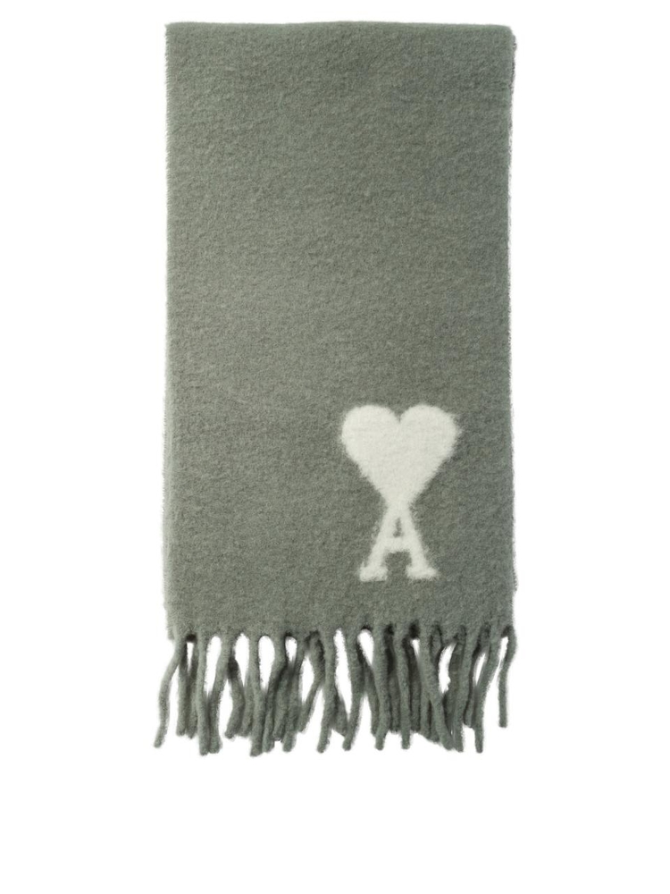 아미 FW24 Ami De Coeur scarf USF422.AW00544013 Light Blue