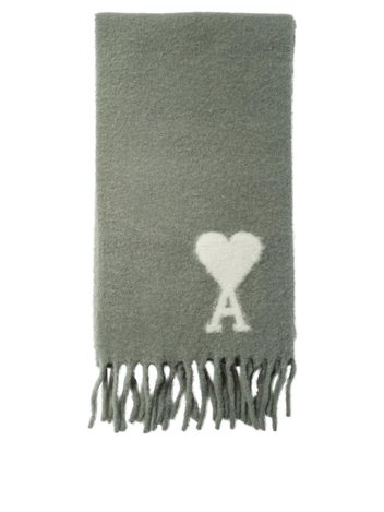 아미 FW24 Ami De Coeur scarf USF422.AW00544013 Light Blue