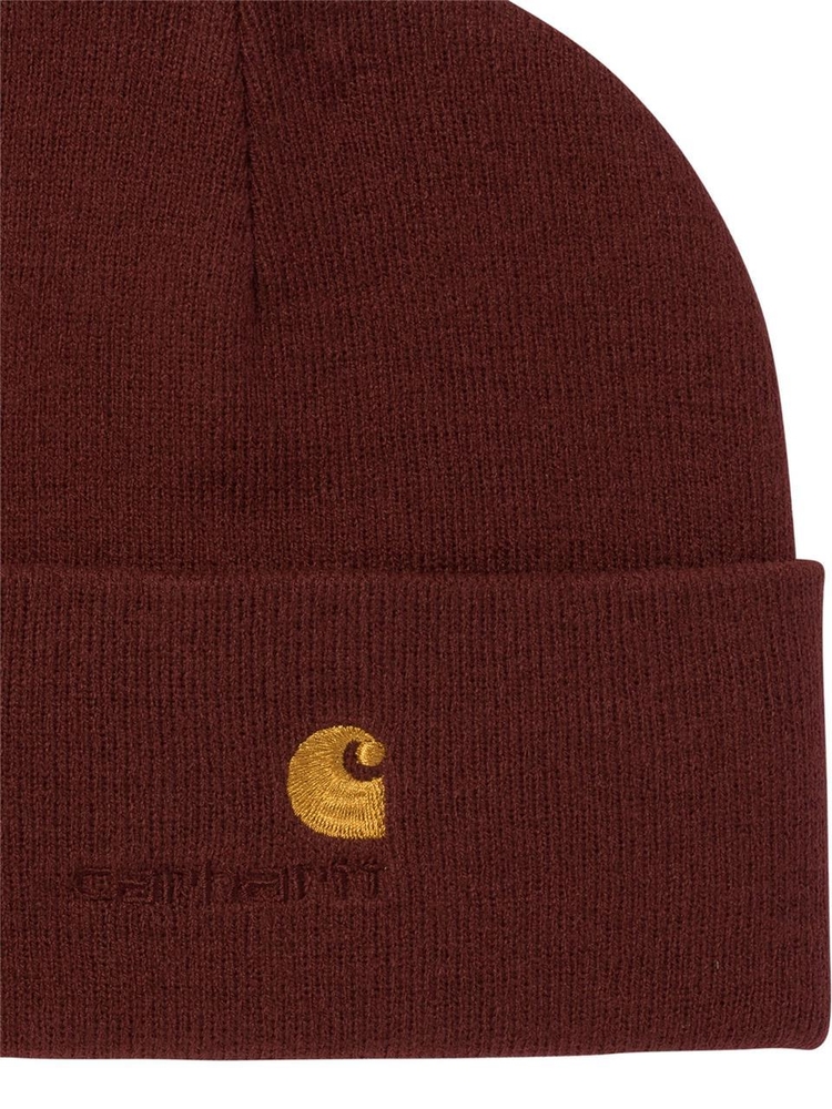 칼하트 FW24 American Script beanie I0342352BY.XX Bordeaux