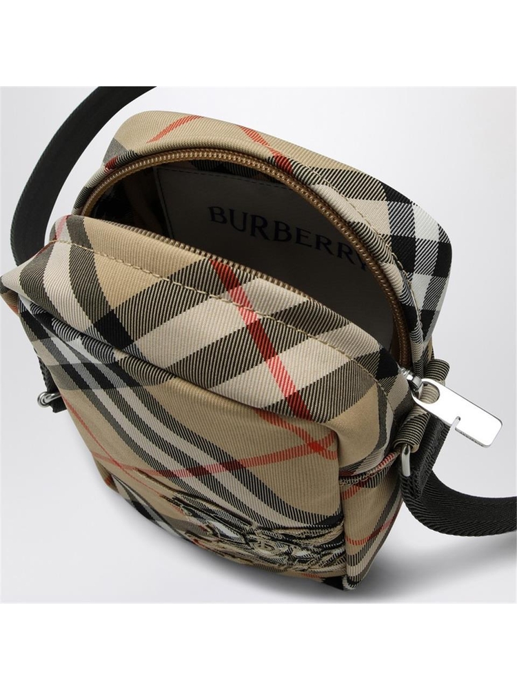 버버리 FW24 Burberry Mobile phone case with shoulder strap Check 8097637158564 Beige