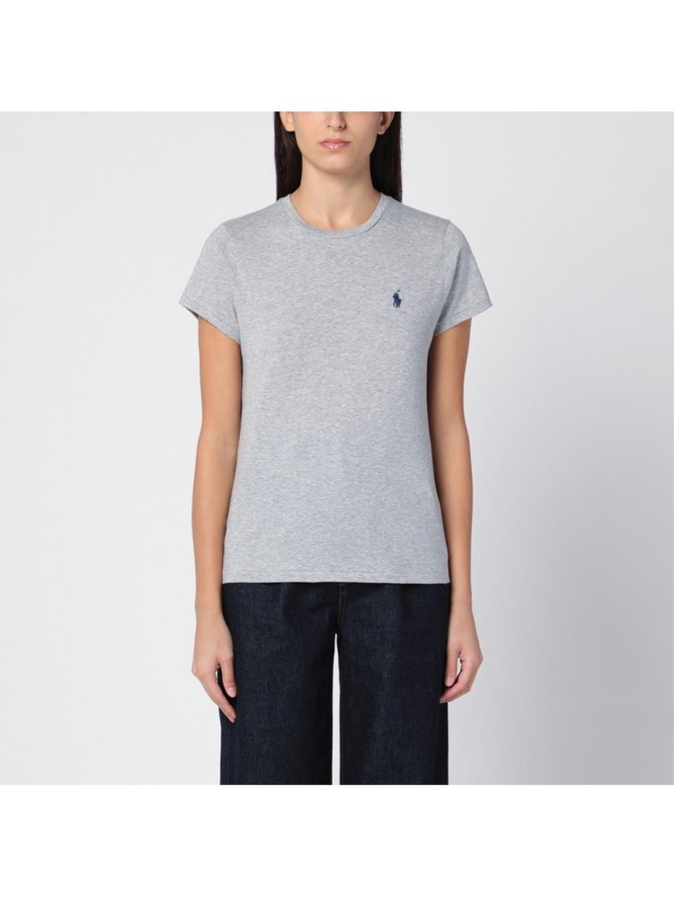 폴로 랄프로렌 FW24 Polo Ralph Lauren Grey cotton crew-neck T-shirt 211898698008CO Blue