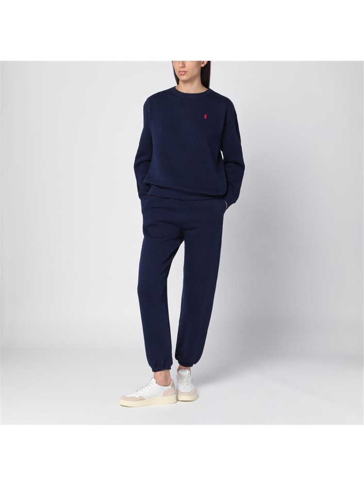 폴로 랄프로렌 FW24 Polo Ralph Lauren Blue cotton crewneck sweatshirt 211943006002CO Blue