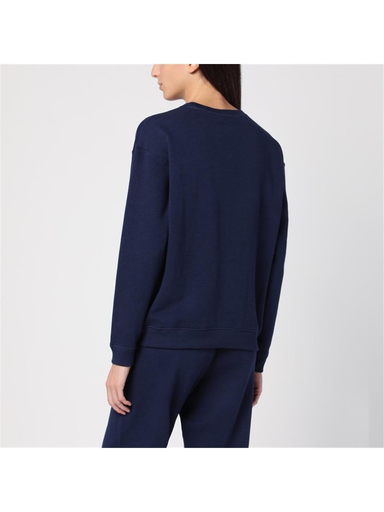 폴로 랄프로렌 FW24 Polo Ralph Lauren Blue cotton crewneck sweatshirt 211943006002CO Blue