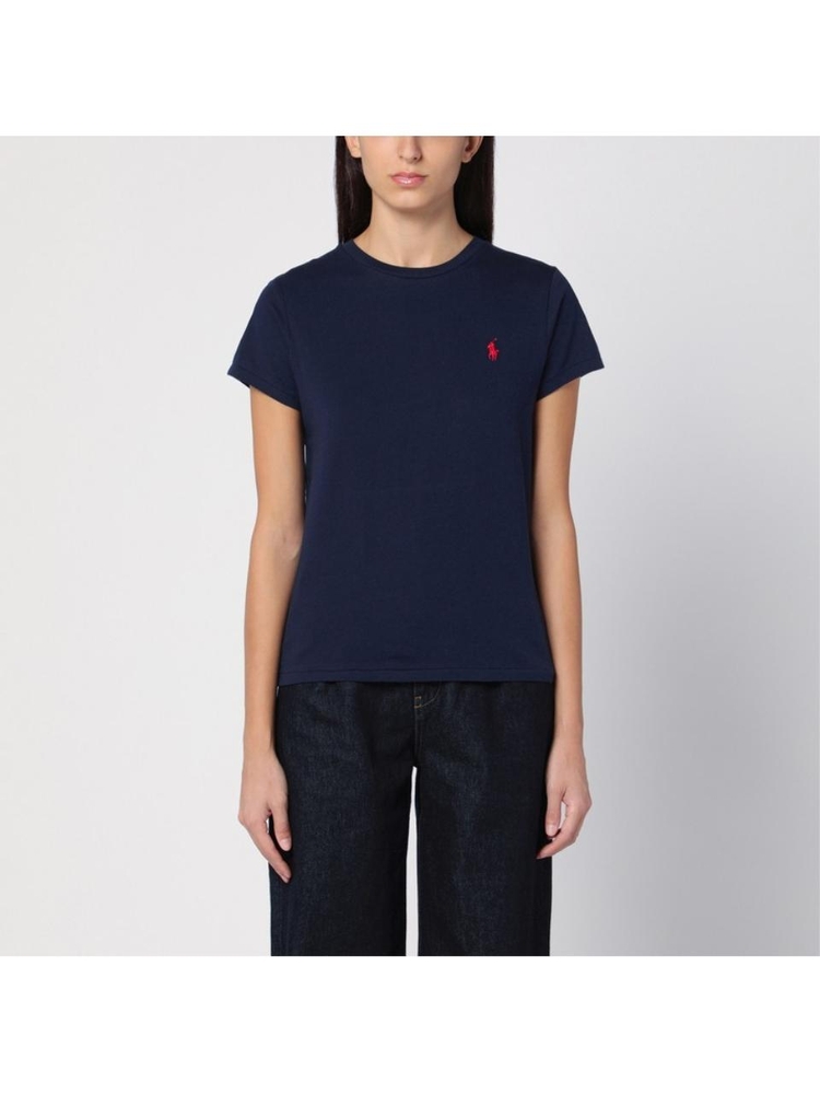 폴로 랄프로렌 FW24 Polo Ralph Lauren Blue cotton crew-neck T-shirt 211898698006CO Blue