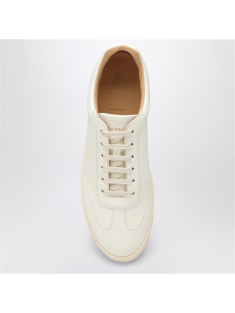 브루넬로쿠치넬리 FW24 Brunello Cucinelli Ivory leather sneaker MZUOLYN309LE White