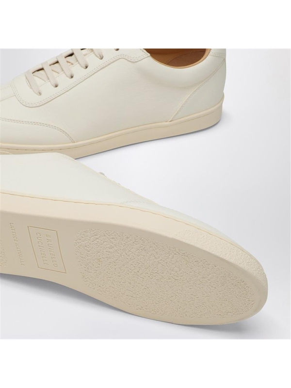 브루넬로쿠치넬리 FW24 Brunello Cucinelli Ivory leather sneaker MZUOLYN309LE White