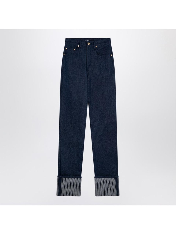 자크뮈스 FW24 JACQUEMUS Navy blue jeans de-Nimes 24H243DE0641513 Blue