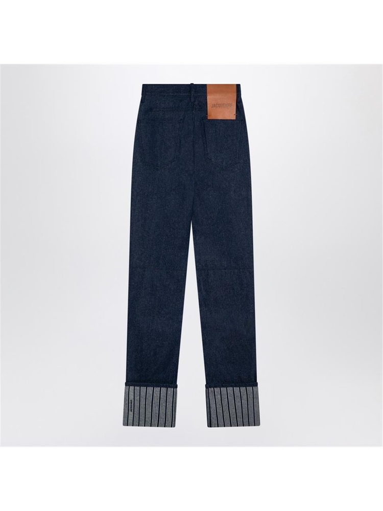 자크뮈스 FW24 JACQUEMUS Navy blue jeans de-Nimes 24H243DE0641513 Blue