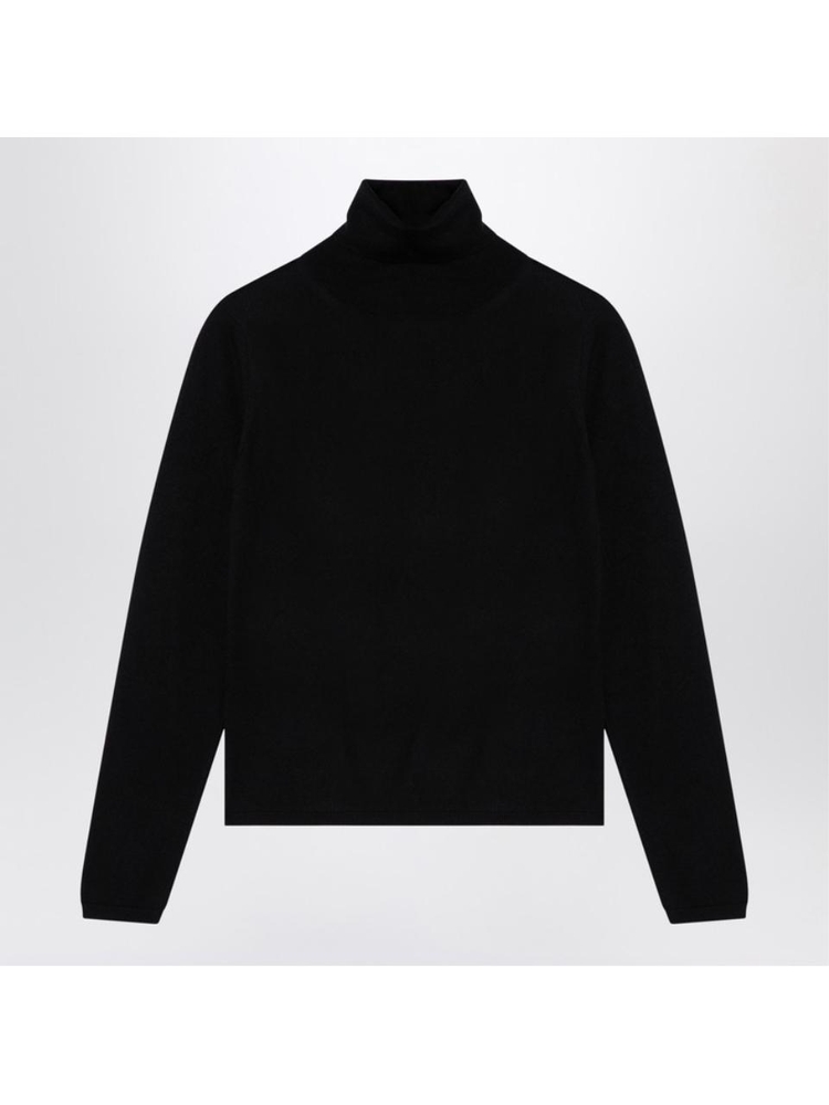 막스마라 FW24 Max Mara Black cashmere turtleneck VELOCECO White