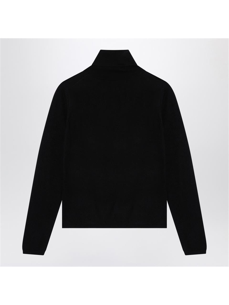 막스마라 FW24 Max Mara Black cashmere turtleneck VELOCECO White