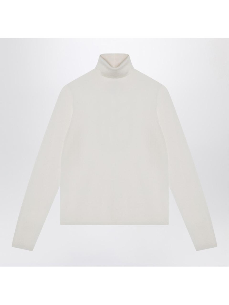 막스마라 FW24 Max Mara White cashmere turtleneck VELOCECO White