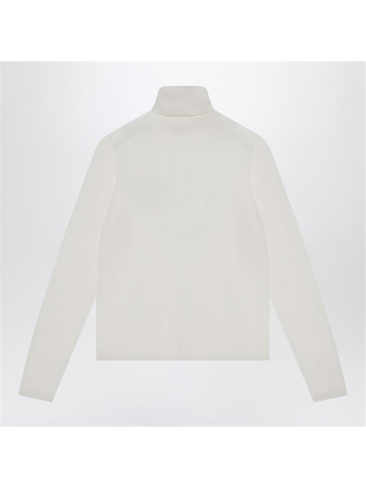 막스마라 FW24 Max Mara White cashmere turtleneck VELOCECO White