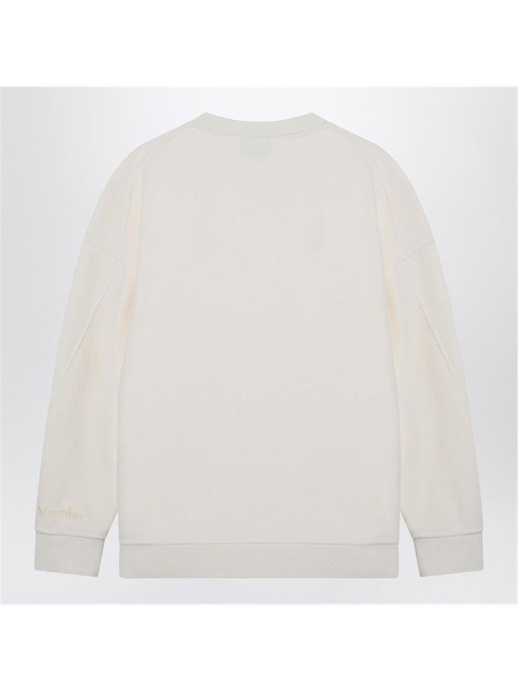 막스마라 FW24 Max Mara Ivory sweatshirt in wool and cashmere blend ELVIRACO Beige