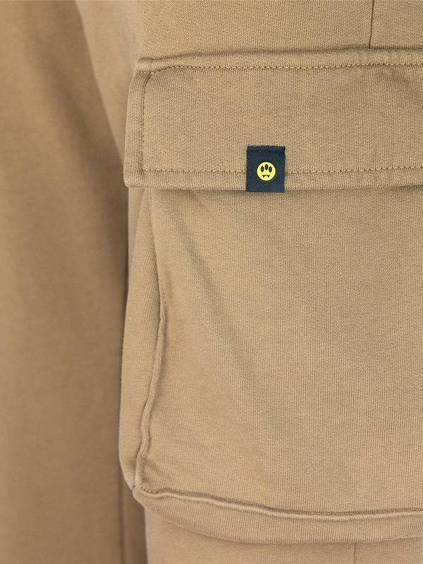 배로우 FW24 Camel cargo pants with logo F4BWUAFP059BW028 Brown