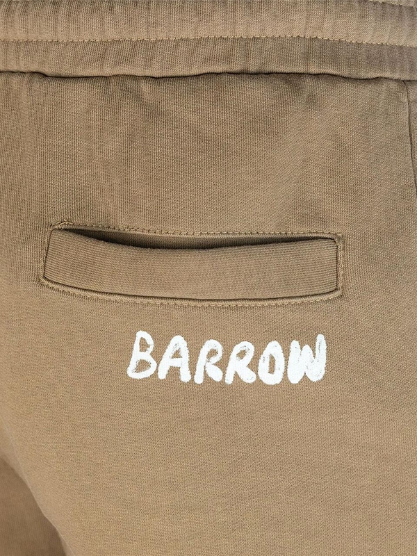 배로우 FW24 Camel cargo pants with logo F4BWUAFP059BW028 Brown