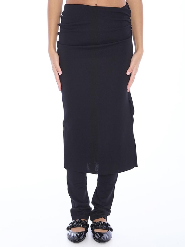 알라이아 FW24 Draped skirt pants AA9P11286M894_995 BLACK