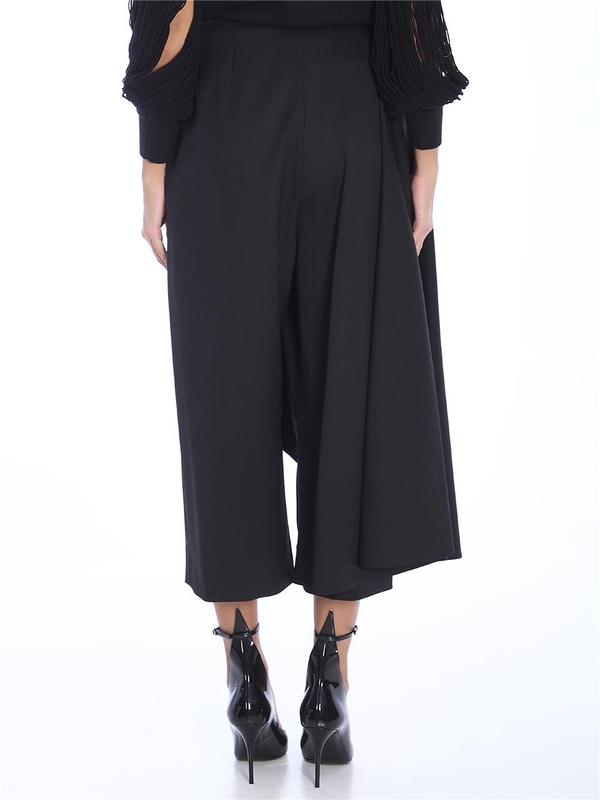 알라이아 FW24 Asymmetric skirt pants AA9P02526T615_995 BLACK