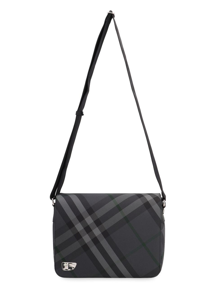 버버리 FW24 Grid Messenger bag with check motif 8097351159396_C1183 grey