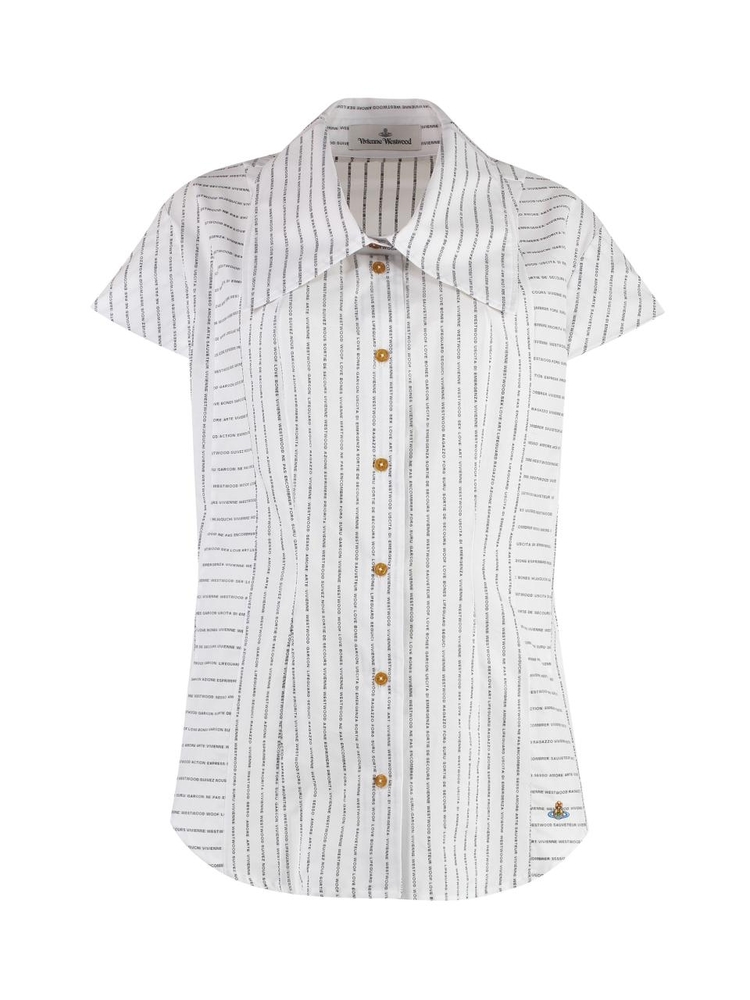 비비안웨스트우드  Printed cotton shirt 1501005PW00RU_A102 White