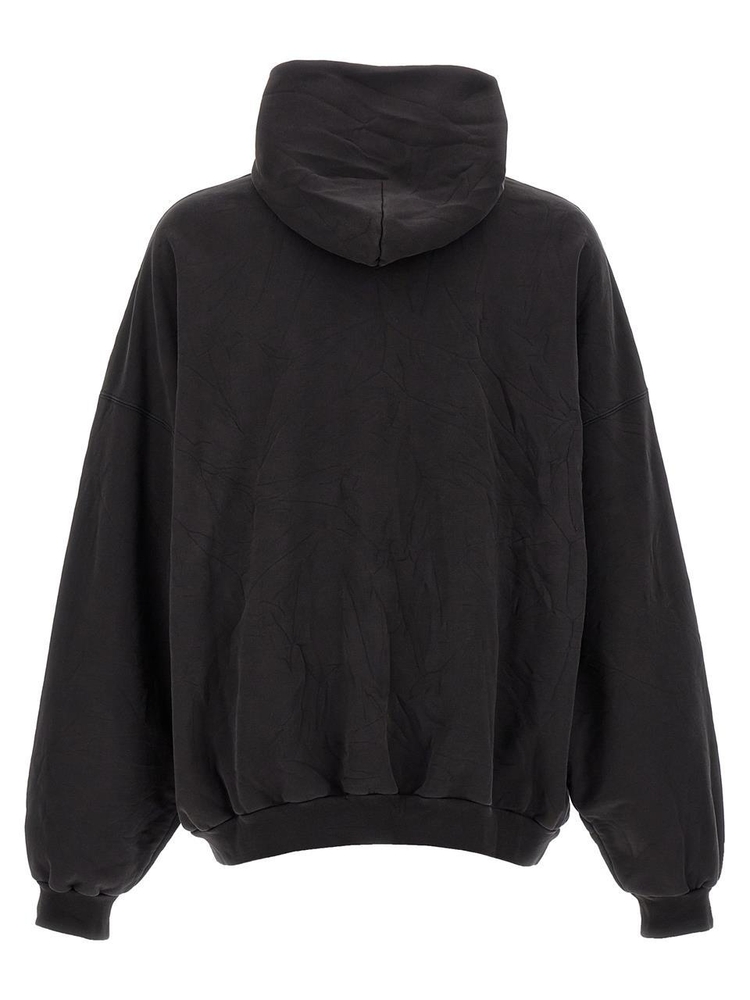 발렌시아가 FW24 Logo print hoodie 803265TRVH68190 Black  