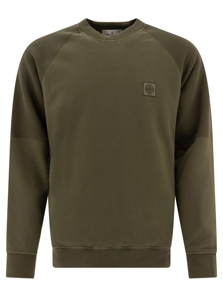 스톤아일랜드 FW24 Compass sweatshirt with patch 811560252V0059 Green