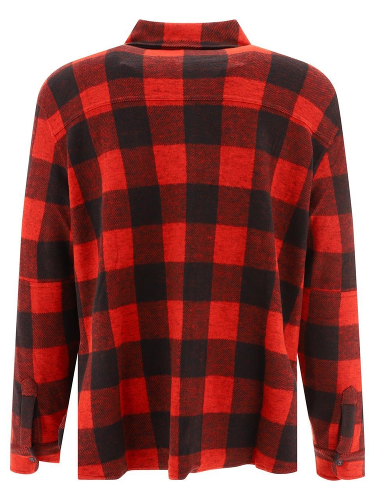 폴로 랄프로렌 FW24 Classic-fit plaid knit flannel workshirt 710881648004MADISON RED/POLO BLACK Red