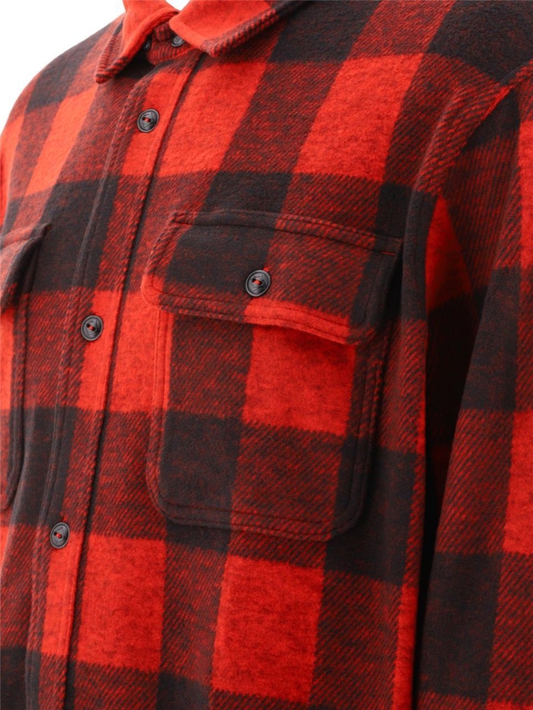 폴로 랄프로렌 FW24 Classic-fit plaid knit flannel workshirt 710881648004MADISON RED/POLO BLACK Red