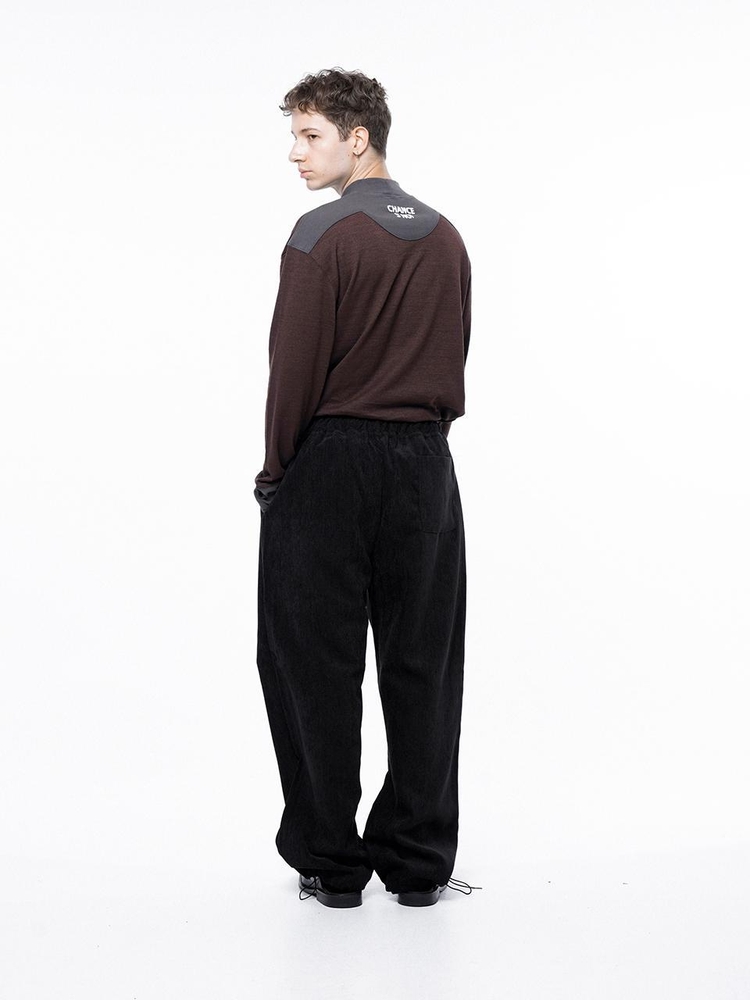 Jacquard String Rug Pants - Black /M243PT02BK