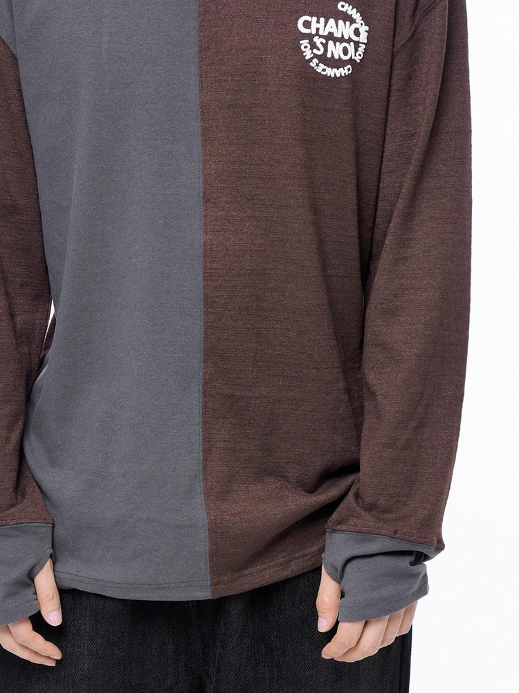 Circle Reverse Wool Hlaf-neck Sweat - Brown Charcoal /M243MT04CH