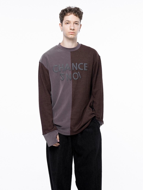 S`noi Reverse Slev Crew-neck Sweat - Brown /M243MT01BR