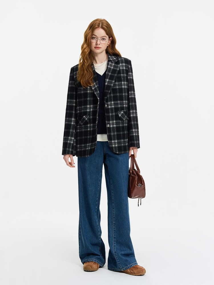 WD_Classic plaid wool jacket