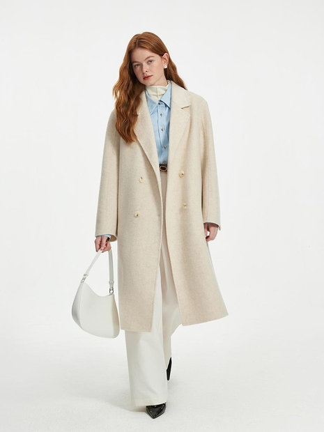 WD_Double breasted woolen coat_IVORY