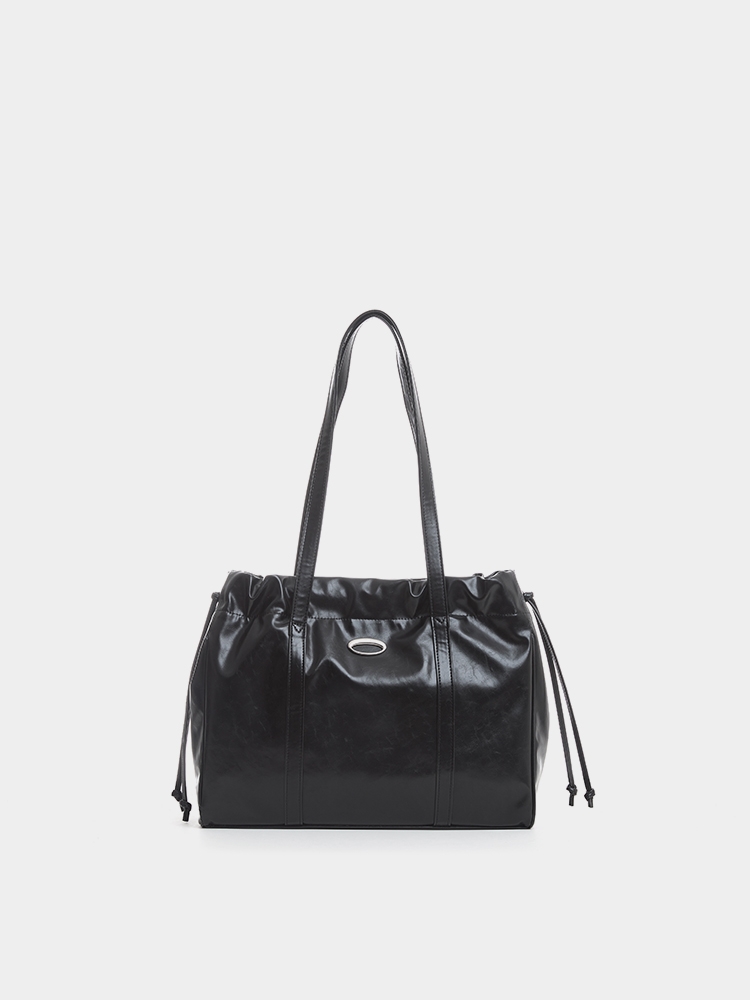 TRAWSTRING TOTE, BLACK