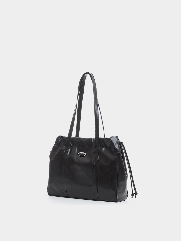 TRAWSTRING TOTE, BLACK