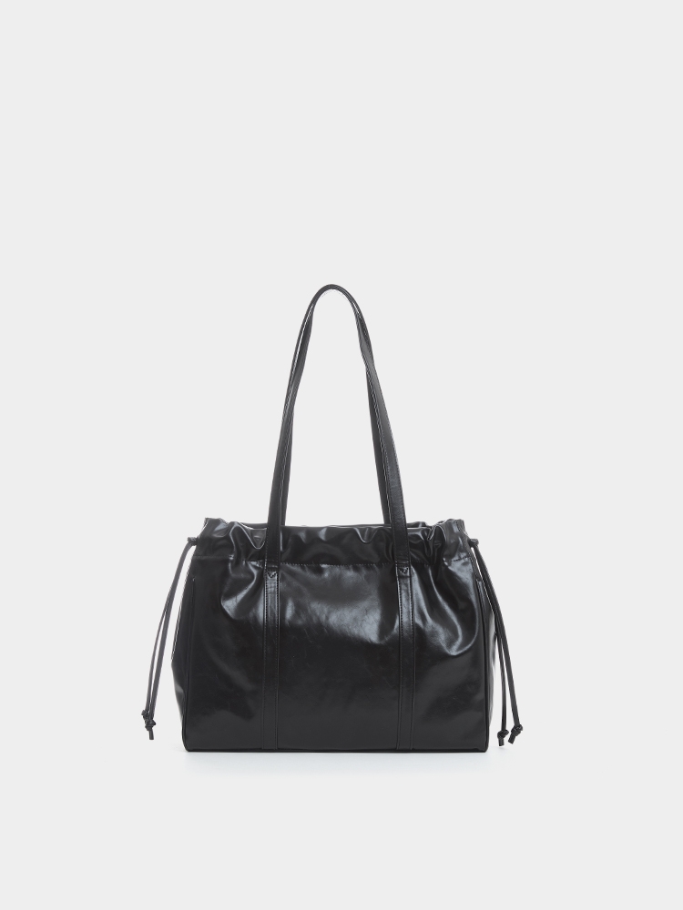 TRAWSTRING TOTE, BLACK