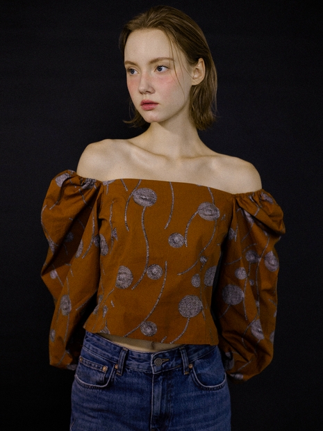 Soma Off-shoulder Scarf Blouse - Orange