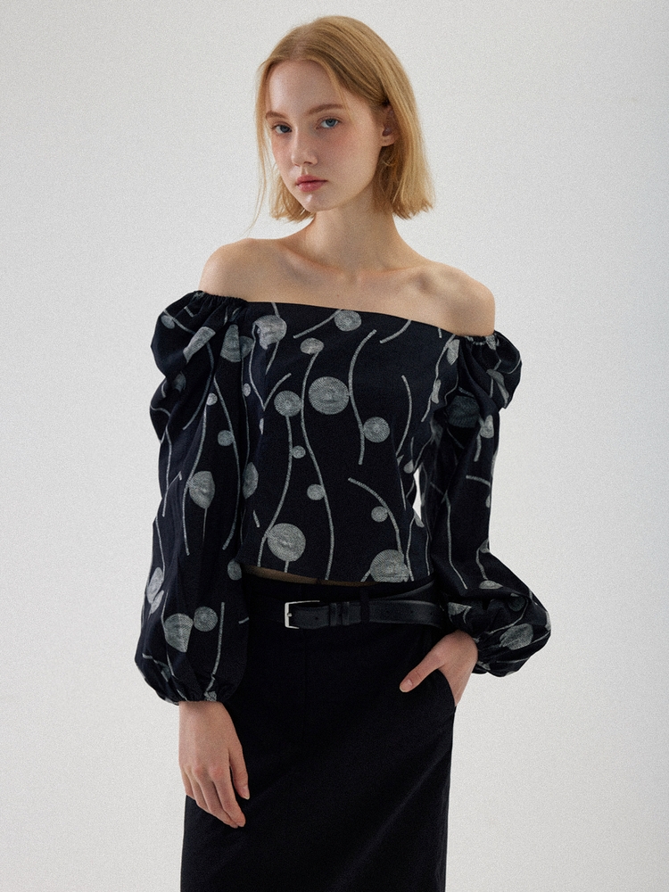 Soma Off-shoulder Scarf Blouse - Black